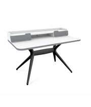 Стол Sheffilton SHT-TU30-2/TT31 120/65 ЛДСП артикул SHT-СП24 черный/белый шагрень/серый