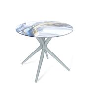 Стол Sheffilton SHT-TU30/TT32 80 СТЕКЛО/МДФ серый/млечный путь