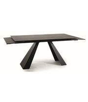 Стол обеденный SIGNAL SALVADORE эффект дерева/черный мат, 160-240/90