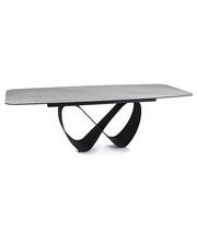 Стол обеденный SIGNAL INFINITY Ceramic Nature Cloud белый/черный, 160-240/95