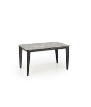 Стол обеденный HALMAR FELIX серый мрамор/черный, 141-201/81/76