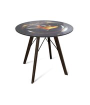 Стол Sheffilton SHT-TU9/TT32 80 СТЕКЛО/МДФ венге/лунная ночь