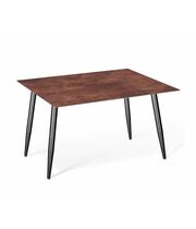 Стол Sheffilton SHT-TU14/TT21-6 100/75 керамика  чёрный муар/коричневая сепия