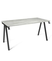 Стол Sheffilton SHT-TU64/TT 120/80 МДФ черный / бетон светлый