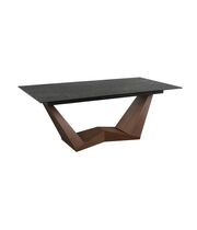 Стол обеденный SIGNAL BONUCCI Ceramic Nero Greco черный/черный мат 200-250/98