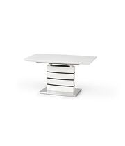 Стол обеденный HALMAR NORD белый/черный, 140-180/80/76