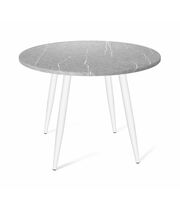 Стол Sheffilton SHT-TU14/TT 90 МДФ белый муар /серый мрамор