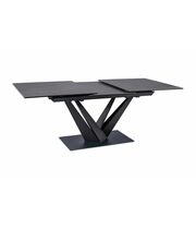 Стол обеденный SIGNAL SORENTO Ceramic эффект черного мрамора/черный мат, 160-220/90/76