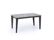 Стол обеденный HALMAR FELIX серый мрамор/черн..