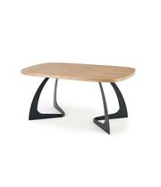 Стол обеденный HALMAR VELDON дуб натуральный/черный, 160-200/90/70