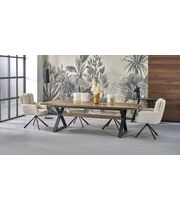 Стол обеденный HALMAR BARON орех/черный, 200-350/100/75