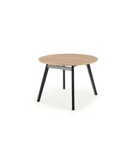 Стол обеденный HALMAR RUBEN дуб артизан/черный, 102-142/102/75