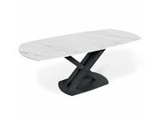 Стол Sheffilton SHT-T75 белый мрамор/черный..