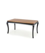 Стол обеденный HALMAR WINDSOR дуб темный/черный, 160-240/90/76