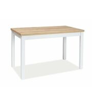 Стол обеденный SIGNAL ADAM дуб золотой/белый мат, 100/60/75