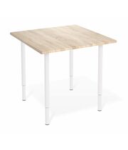 Стол Sheffilton SHT-TU65/TT 80/80 МДФ белый/дуб сонома светлый