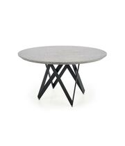 Стол обеденный HALMAR GUSTIMO серый мрамор/черный, 140/77