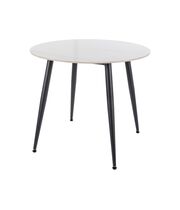 Стол обеденный SIGNAL RION белый лак/черный 90