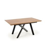 Стол обеденный HALMAR CAPITAL 2 дуб натуральный/черный, 160-200/90/76