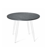 Стол Sheffilton SHT-TU14/TT 90 МДФ белый муар / каменный уголь