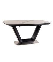 Стол обеденный SIGNAL ARMANI Ceramic белый мат/черный мат, 160-220/90/75