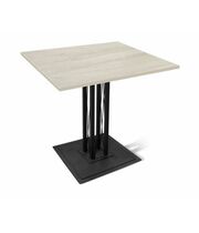 Стол Sheffilton SHT-TU6-BS1/TT 80/80 ЛДСП артикул SHT-T236 черный/дуб беленый