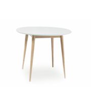 Стол обеденный SIGNAL LARSON, белый/беленый дуб