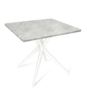 Стол Sheffilton SHT-TU30/TT 80/80 МДФ белый/бетон светлый