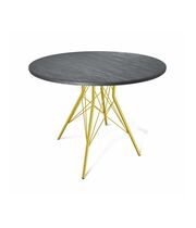 Стол Sheffilton SHT-TU2-1/ТТ 90 МДФ золото / каменный уголь