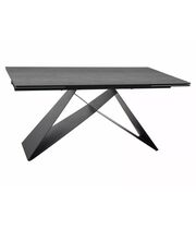 Стол обеденный SIGNAL WESTIN Ceramic Pietra Di Savoia серый/черный мат, 160-240