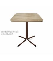 Стол Sheffilton SHT-TU7-1/60/60 ЛДСП корич.муар(цинк)/черный/дуб сонома