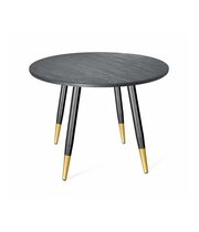 Стол Sheffilton SHT-TU14/TT 90 МДФ черный муар / золото / каменный уголь