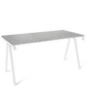 Стол Sheffilton SHT-TU64/TT 120/80 МДФ белый/серый мрамор