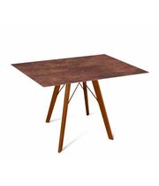 Стол Sheffilton SHT-TU9/TT21-6 100/75 керамика  светлый орех/коричневая сепия