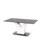 Стол обеденный HALMAR VESPER черный/белый, 160/90/76