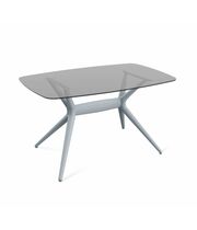 Стол Sheffilton SHT-TU30-2/TT26 118/77 СТЕКЛО  серый/дымчатый