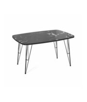 Стол Sheffilton SHT-TU10/TT32 118/77 стекло/ЛДСП черный муар /черный мрамор