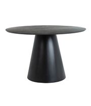 Стол обеденный SIGNAL ANGEL эффект серого мрамора/черный мат, d120