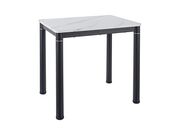 Стол обеденный SIGNAL DAMAR белый мрамор/черн..