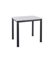 Стол обеденный SIGNAL DAMAR белый мрамор/черный мат, 80/60