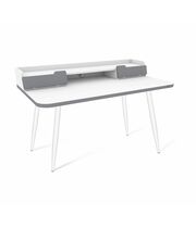 Стол рабочий Sheffilton SHT-TU14/TT31 120/65 ЛДСП белый муар/белый шагрень/серый