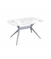 Стол Sheffilton SHT-TU30-2/TT32 118/77 Стекло/ЛДСП серый /белый мрамор