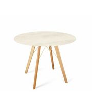 Стол Sheffilton SHT-TU9/TT21-6 90 керамика  прозрачный лак/песчаное облако