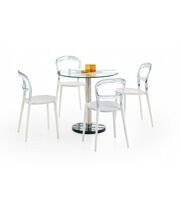 Стол обеденный HALMAR CYRYL бесцветный/хром, 80/74