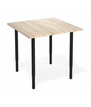 Стол Sheffilton SHT-TU65/TT 80/80 МДФ черный/дуб сонома светлый