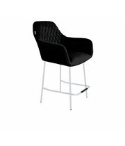 Стул полубарный Sheffilton SHT-ST38/S29-1 ночное затмение/хром лак