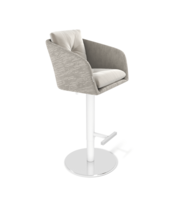 Стул барный Sheffilton SHT-ST43-2/S128 морозное утро/хром/белый муар