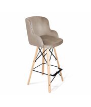 Стул барный Sheffilton SHT-ST39/S80 латте/прозрачный лак/черный