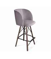 Стул барный Sheffilton SHT-ST33/S80 сиреневая орхидея/темный орех/черный