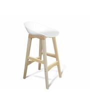 Стул барный Sheffilton SHT-ST19/S65 артикул СТ-81 белый/прозрачный лак